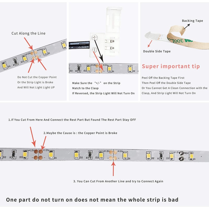 Sensky 19.7ft/6m Motion Activated LED Strip Light Kit Flexible LED Strip Motion Sensor for Bedroom, Gun Safe, Under Cabinet, Under Bed, Pantry, Kitchen, Stairway, Closet(Warm White,Upgraded Version) - Image 5